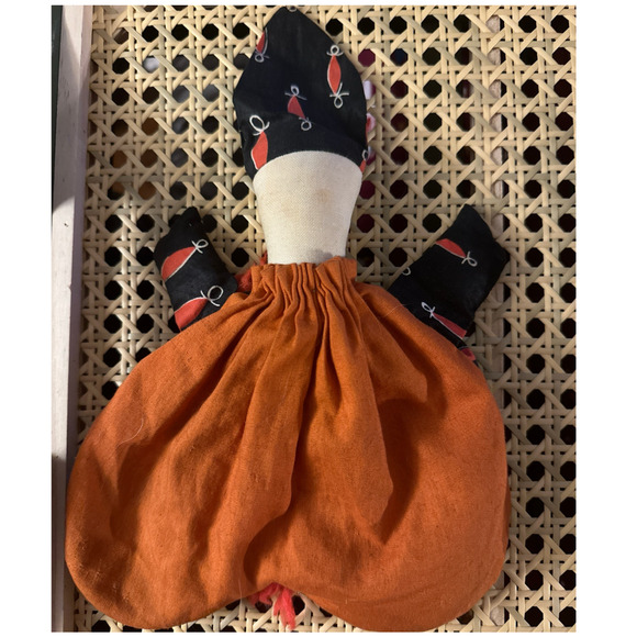 Lot of 3 VTG HANDMADE Weighted Clown Jester Doll Colorful Fabric Patchwork *Read - Picture 3 of 15